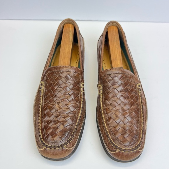 Johnston & Murphy Size 9.5 M Brown Mens Leather Slip On Driving Loafers - Picture 7 of 8